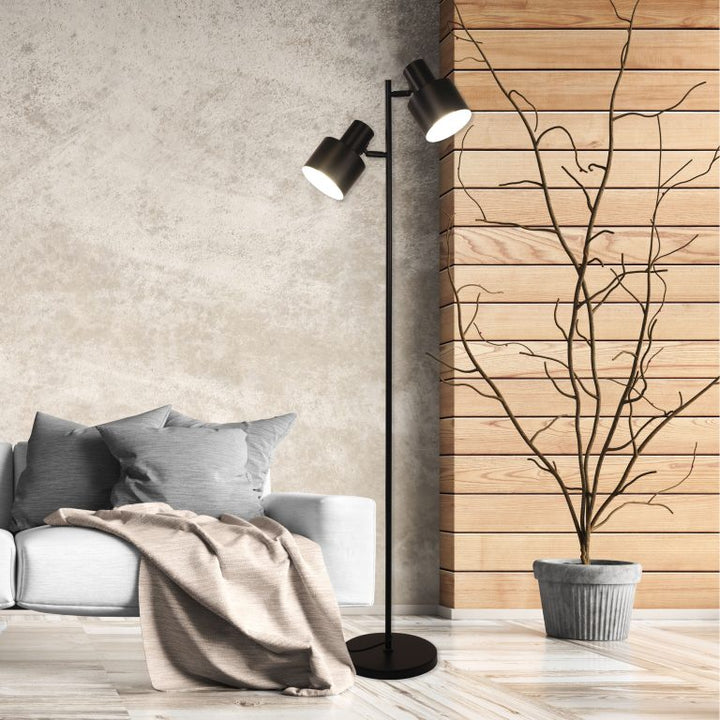 Ari Twin Floor Lamp Black W/Black