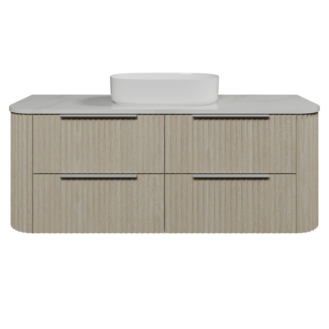 Socoa 1500mm Centre WG Basin Silk Surface AC Top Wall-Hung Vanity