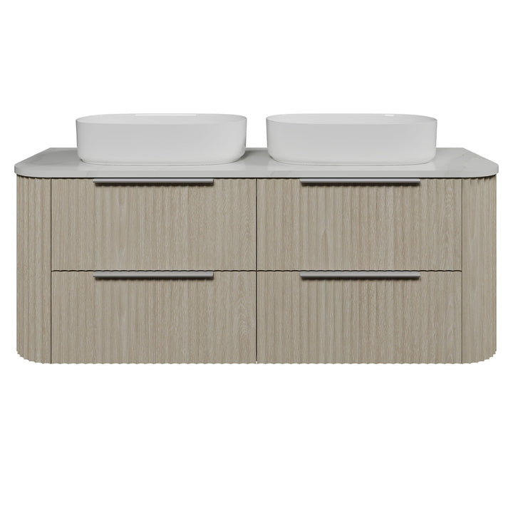 Socoa 1500mm Double WG Basins Silk Surface AC Top Wall-Hung Vanity
