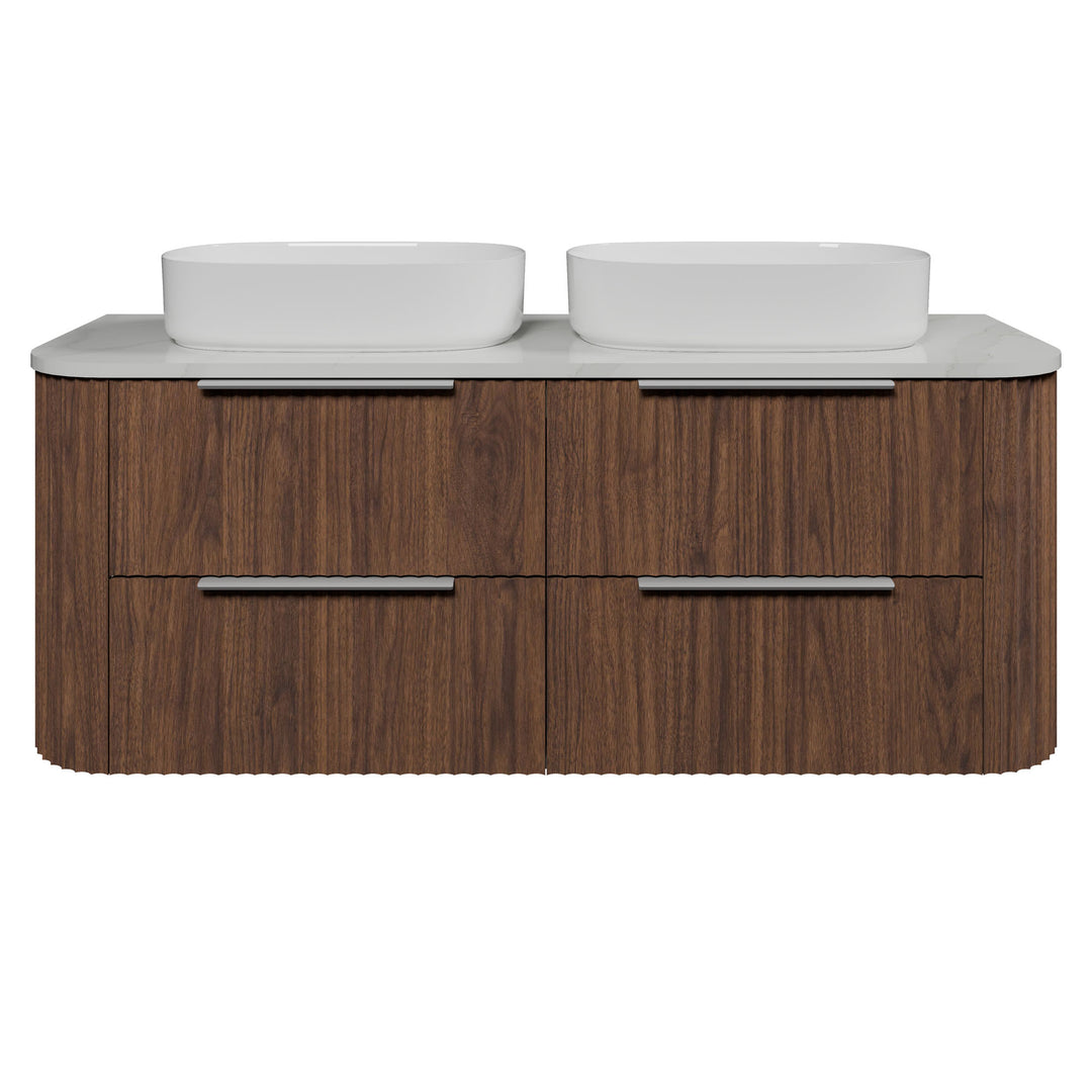 Socoa 1500mm Double WG Basins Silk Surface AC Top Wall-Hung Vanity