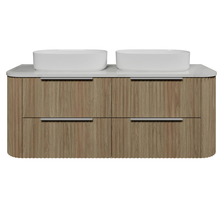 Socoa 1500mm Double WG Basins Silk Surface AC Top Wall-Hung Vanity