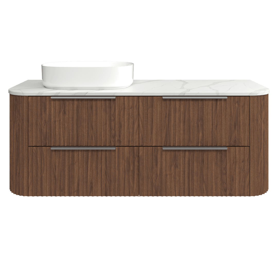 Socoa 1500mm Left WG Basin Silk Surface AC Top Wall-Hung Vanity
