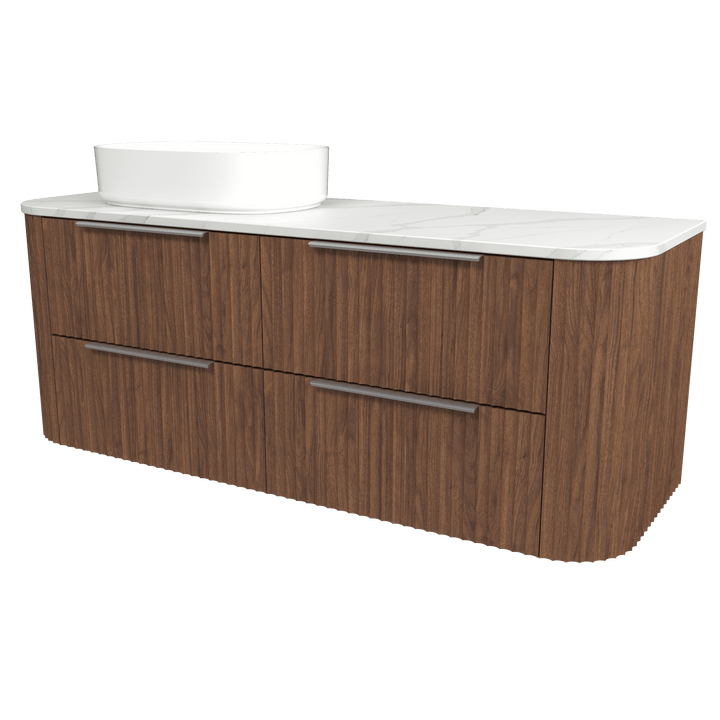 Socoa 1500mm Left WG Basin Silk Surface AC Top Wall-Hung Vanity