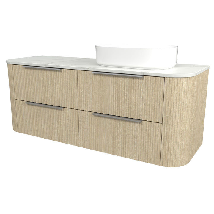 Socoa 1500mm Right WG Basin Silk Surface AC Top Wall-Hung Vanity