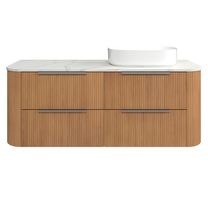 Socoa 1500mm Right WG Basin Silk Surface AC Top Wall-Hung Vanity