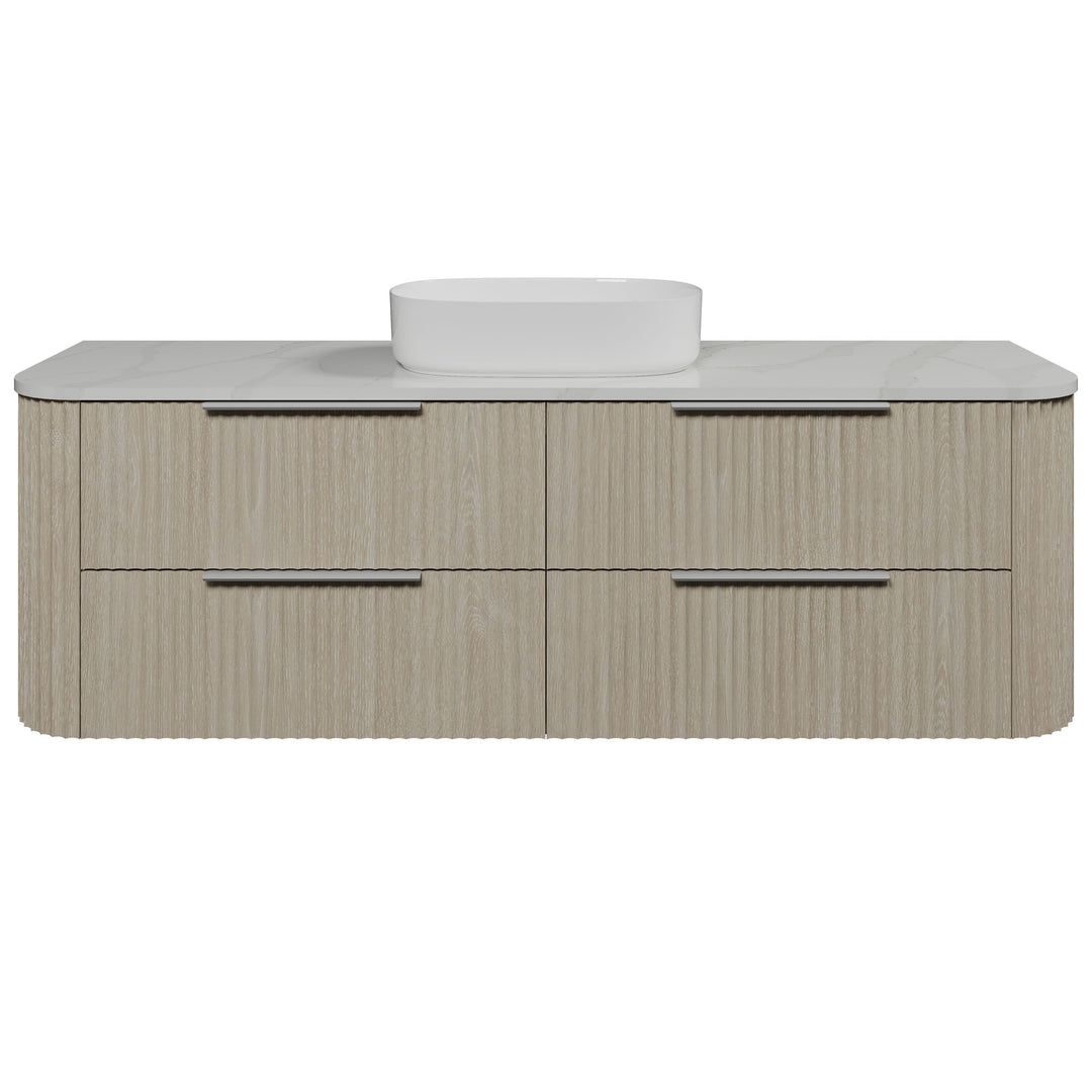 Socoa 1800mm Centre WG Basin Silk Surface AC Top Wall-Hung Vanity
