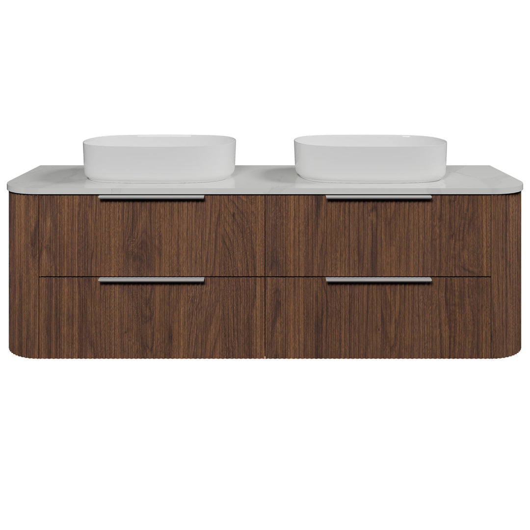 Socoa 1800mm Double WG Basins Silk Surface AC Top Wall-Hung Vanity