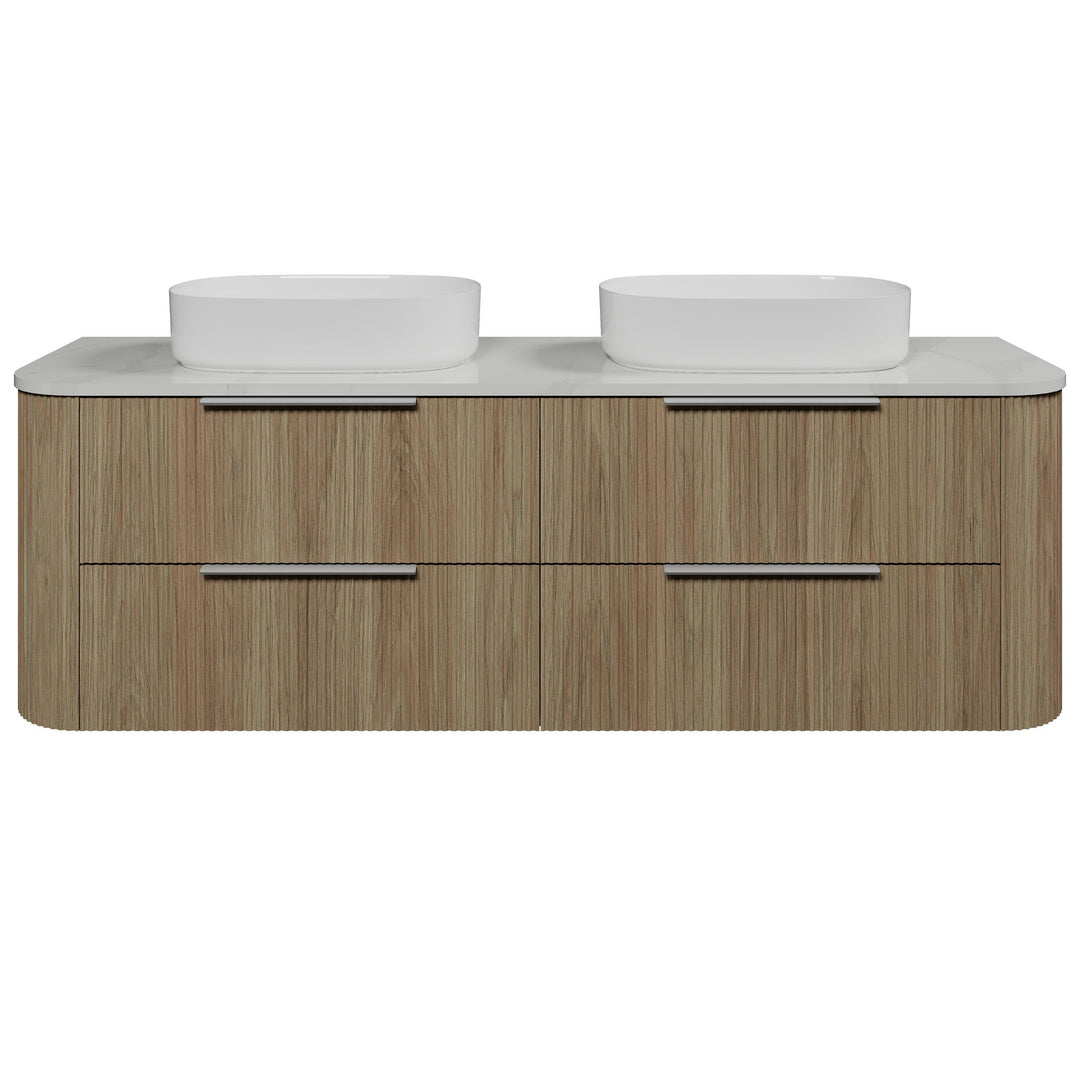 Socoa 1800mm Double WG Basins Silk Surface AC Top Wall-Hung Vanity