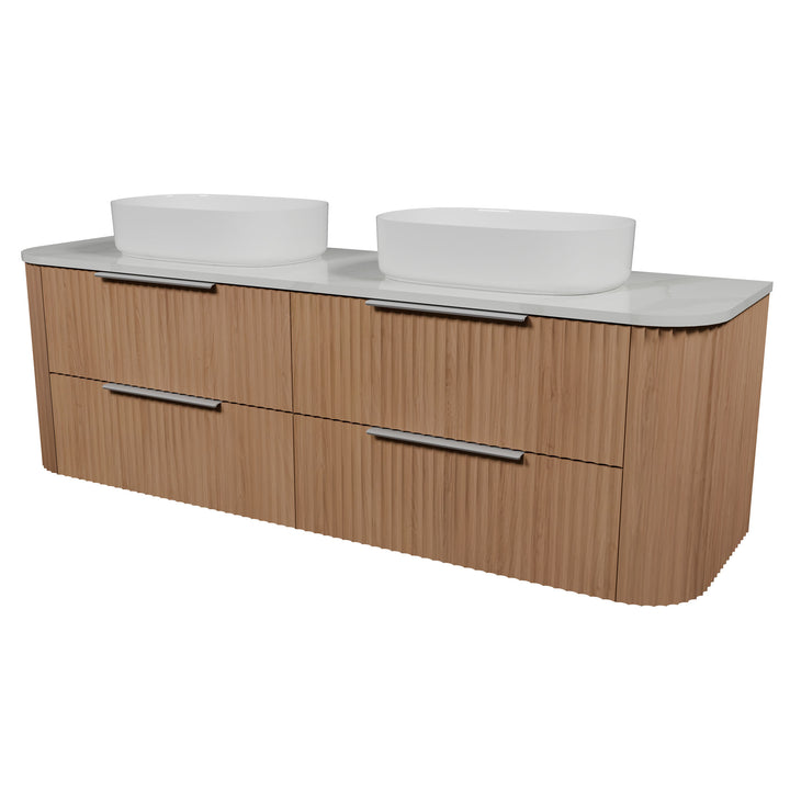 Socoa 1800mm Double WG Basins Silk Surface AC Top Wall-Hung Vanity