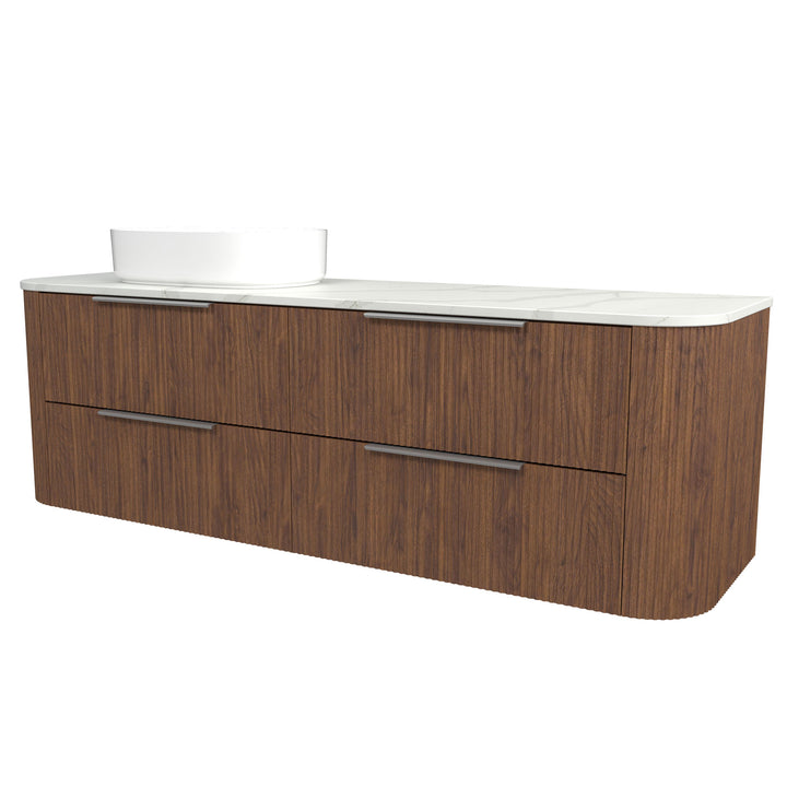 Socoa 1800mm Left WG Basin Silk Surface AC Top Wall-Hung Vanity