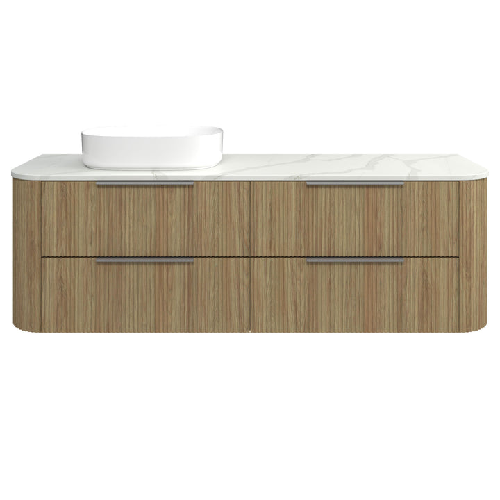 Socoa 1800mm Left WG Basin Silk Surface AC Top Wall-Hung Vanity