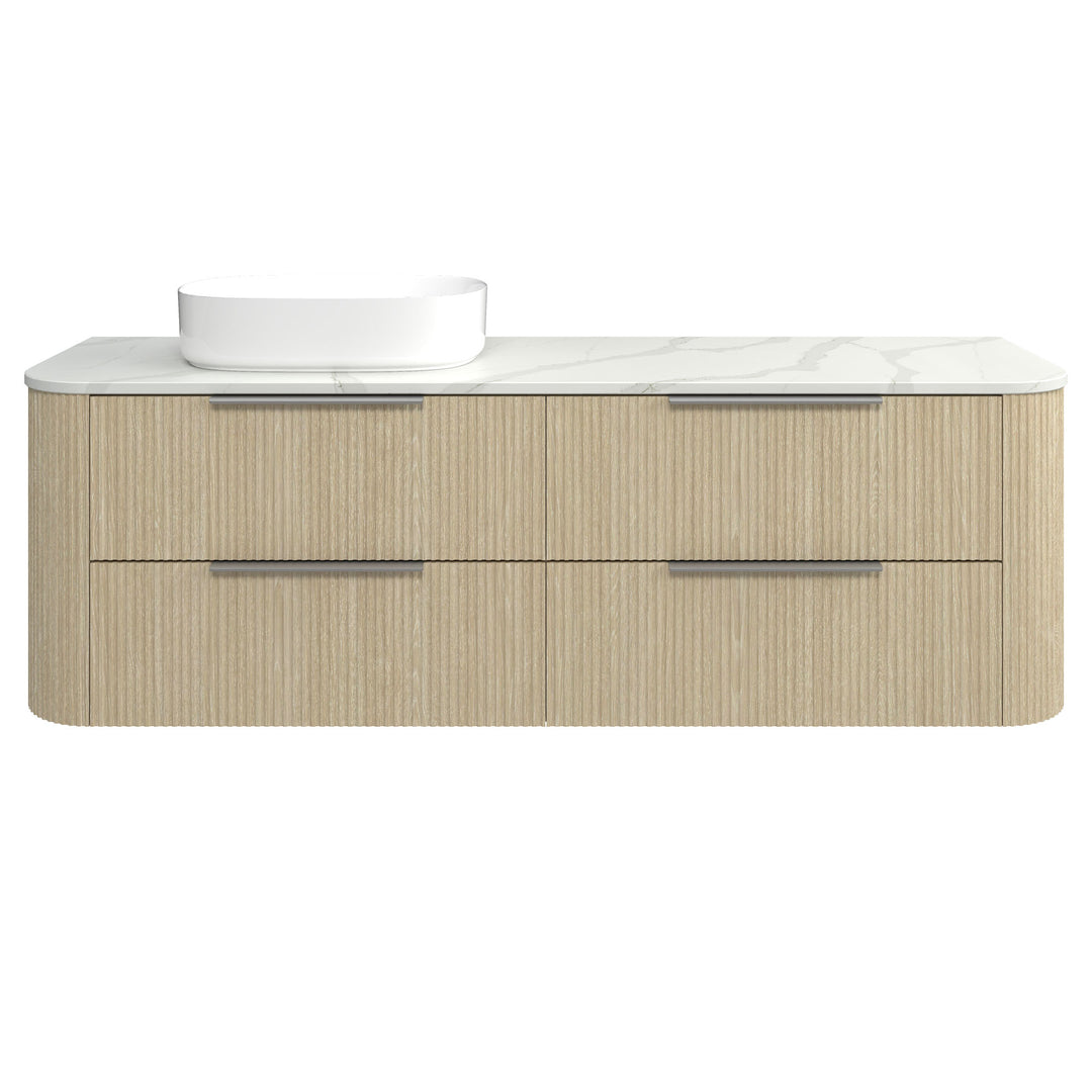 Socoa 1800mm Left WG Basin Silk Surface AC Top Wall-Hung Vanity