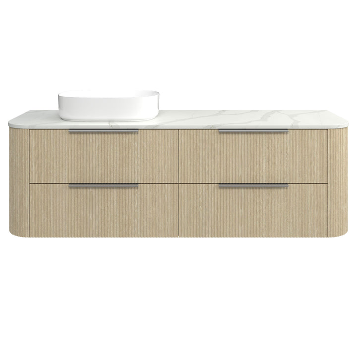 Socoa 1800mm Left WG Basin Silk Surface AC Top Wall-Hung Vanity