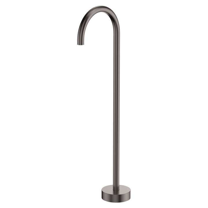 Kaya Gooseneck Floor Bath Outlet Gun Metal – Industrial Style Floor Spout – Pilbara Bathroom Warehouse Perth and regional Western Australia