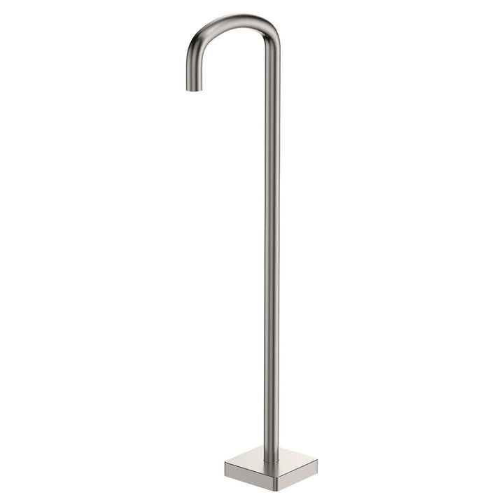 Tono Floor Mounted Bath Outlet Brushed Nickel – Soft Modern Bath Spout – Pilbara Bathroom Warehouse Perth and regional Western Australia