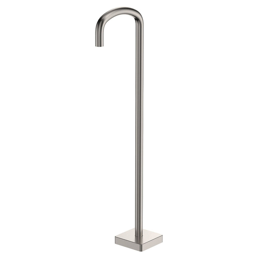 Tono Floor Mounted Bath Outlet Brushed Nickel – Soft Modern Bath Spout – Pilbara Bathroom Warehouse Perth and regional Western Australia