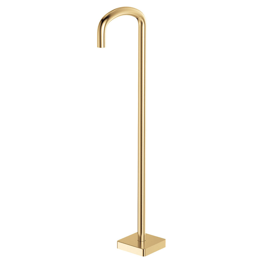 Tono Floor Mounted Bath Outlet Urban Brass – Warm Metallic Bath Filler – Pilbara Bathroom Warehouse Perth and regional Western Australia