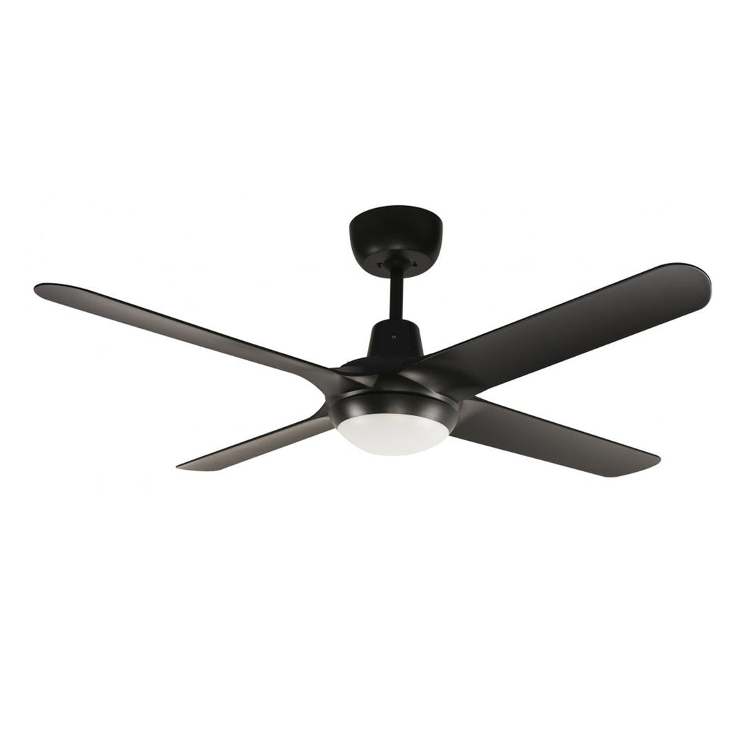 50" Spyda AC Ceiling Fan Black, Titanium, White, Teak, Walnut with Light SPY1254XX-L Ventair