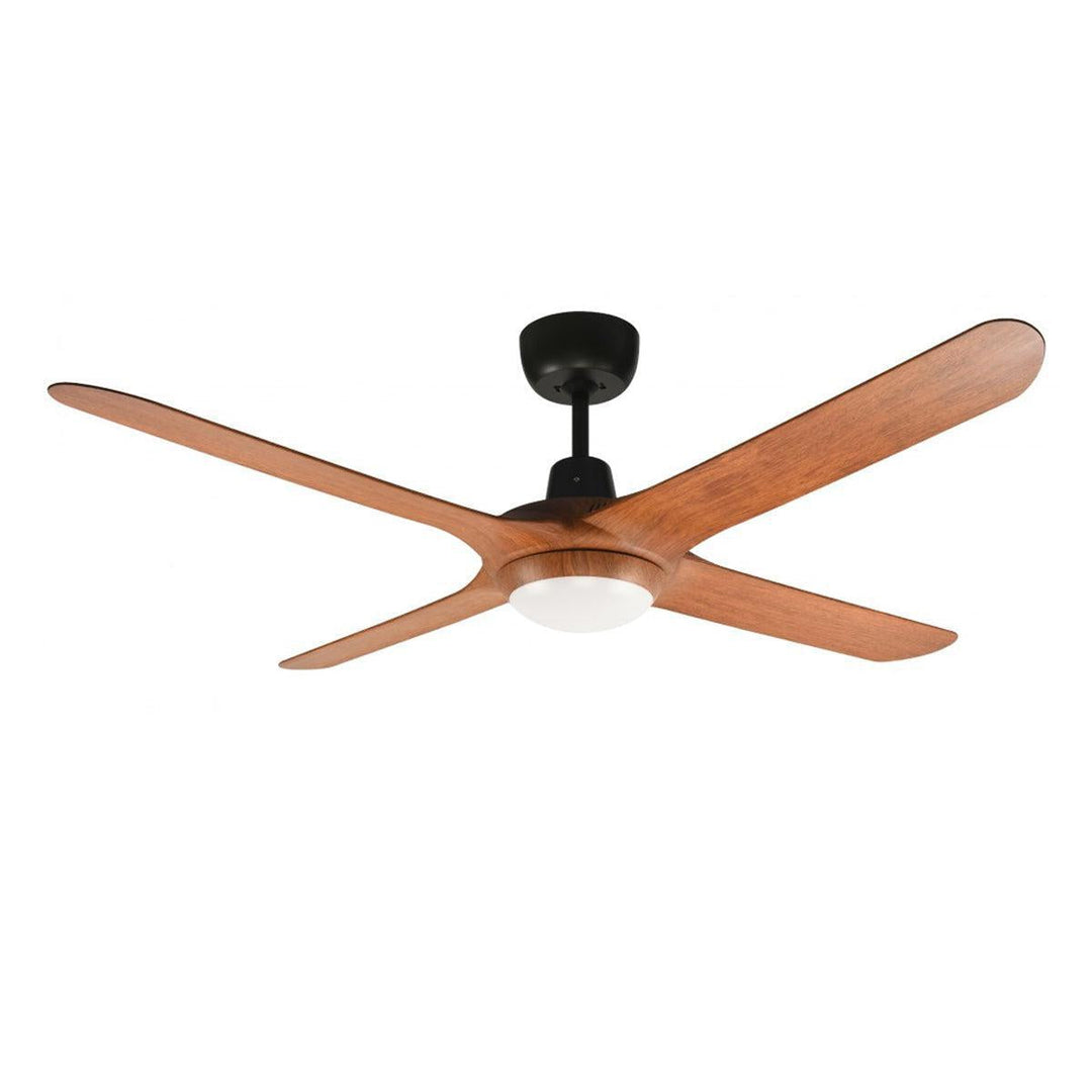 50" Spyda AC Ceiling Fan Black, Titanium, White, Teak, Walnut with Light SPY1254XX-L Ventair