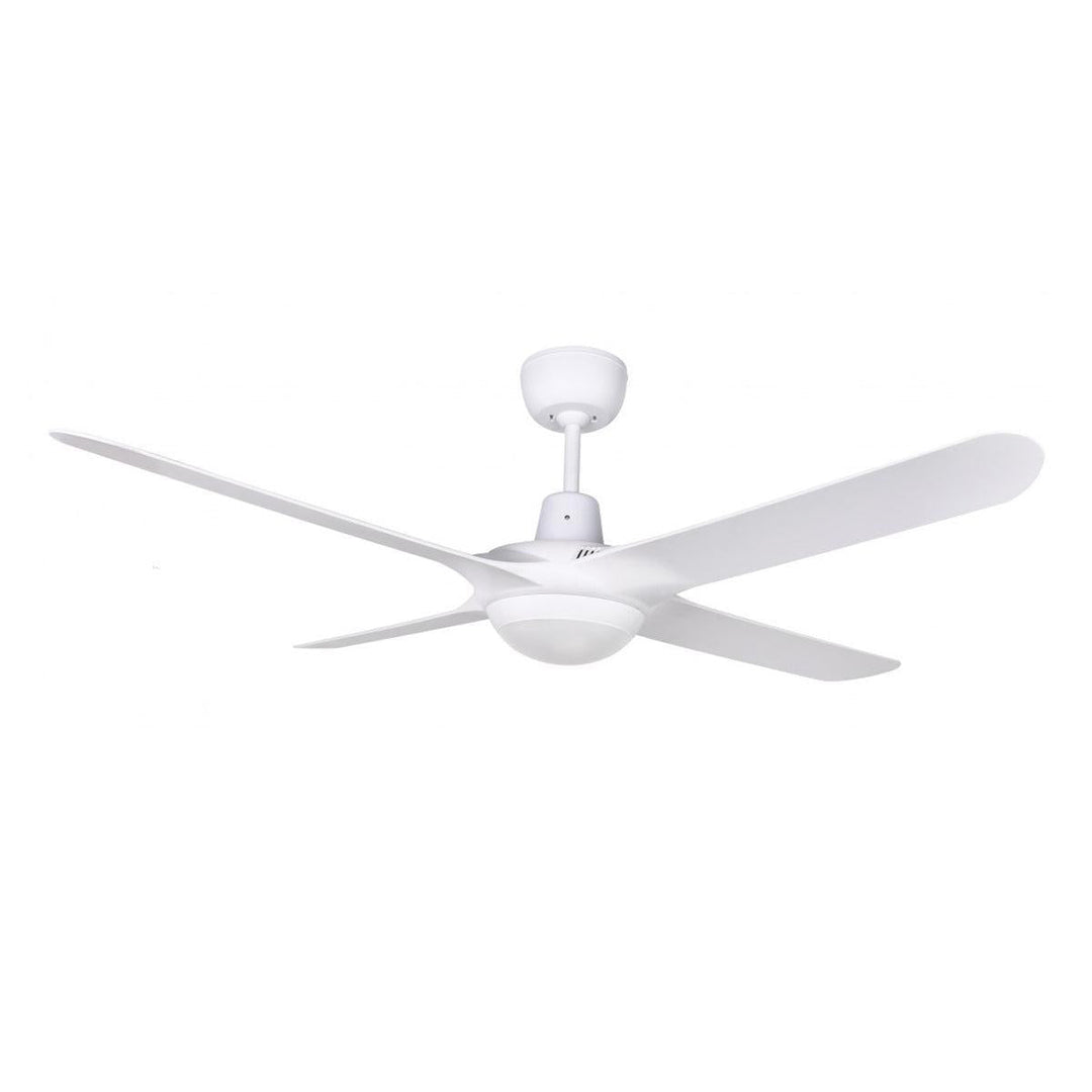 50" Spyda AC Ceiling Fan Black, Titanium, White, Teak, Walnut with Light SPY1254XX-L Ventair