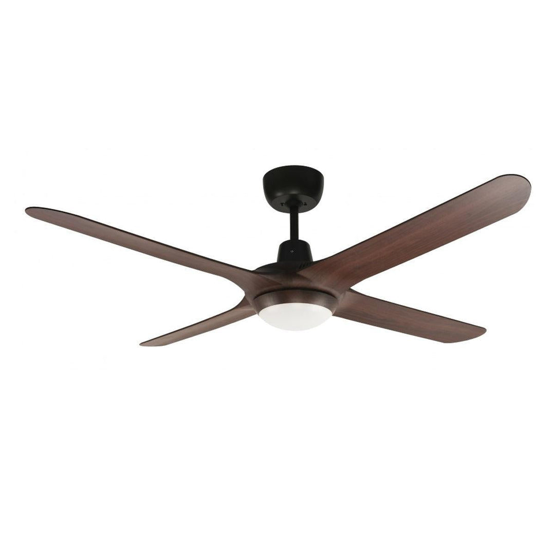 50" Spyda AC Ceiling Fan Black, Titanium, White, Teak, Walnut with Light SPY1254XX-L Ventair