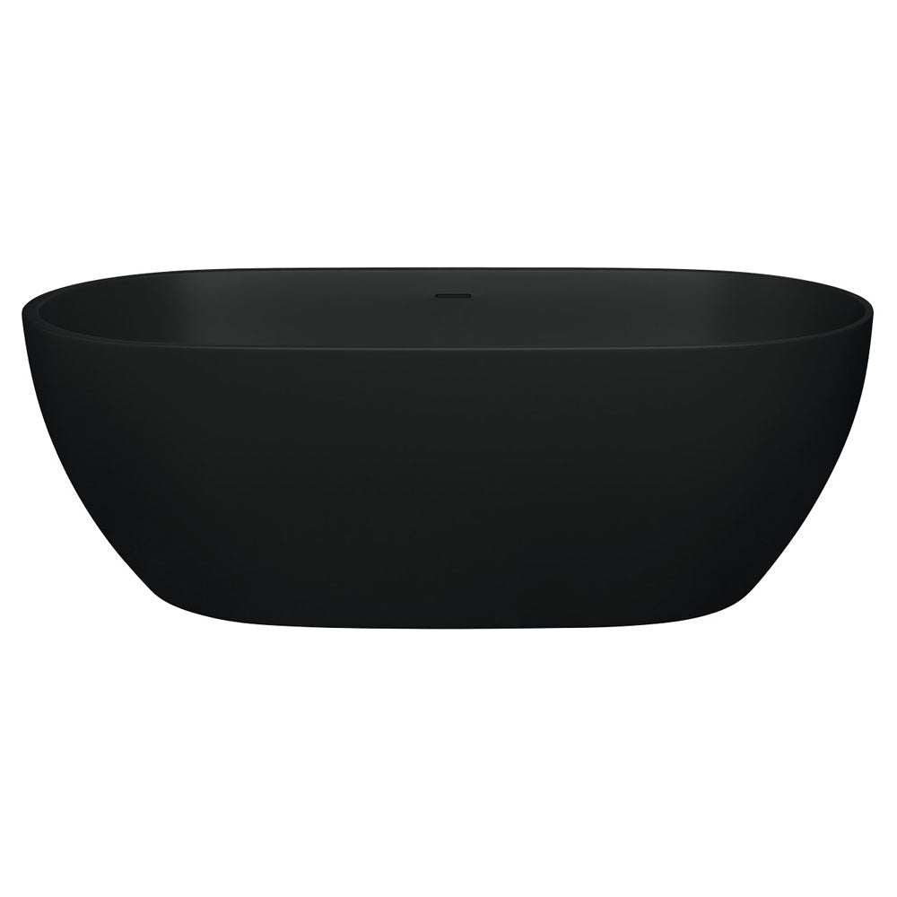 Luciana Solid Surface Bath Matte Black 1690mm – Bold Designer Freestanding Bath – Pilbara Bathroom Warehouse Perth and regional Western Australia
