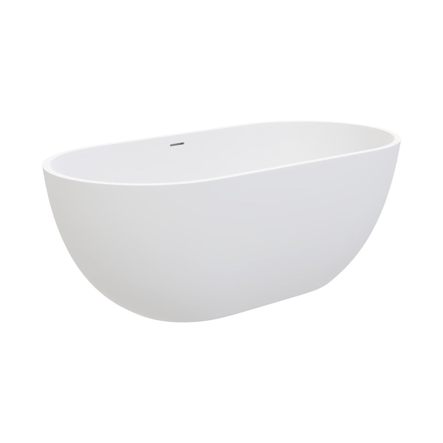 Nero Solid Surface Bath 1400mm – Compact Freestanding Matte Bath – Pilbara Bathroom Warehouse Perth and regional Western Australia