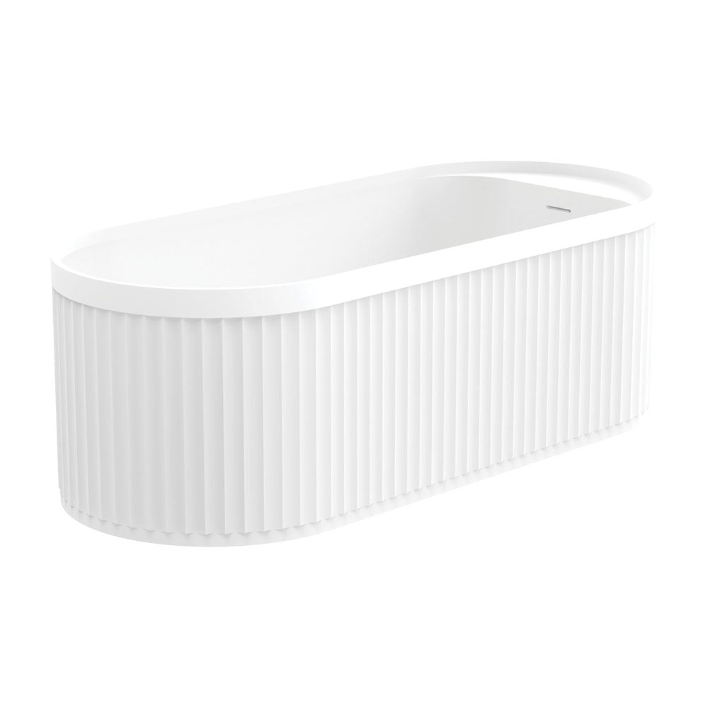 Minka Solid Surface Bath 1700mm Matte White – Elegant Minimalist Bath – Pilbara Bathroom Warehouse Perth and regional Western Australia