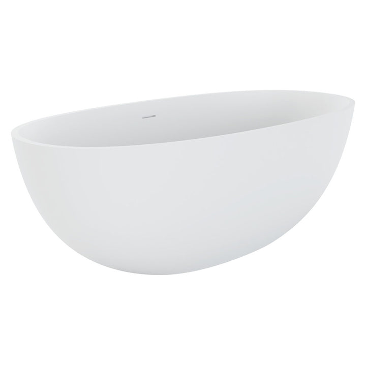 Sasso Solid Surface Bath 1650mm – Elegant Contemporary Freestanding Bath – Pilbara Bathroom Warehouse Perth and regional Western Australia
