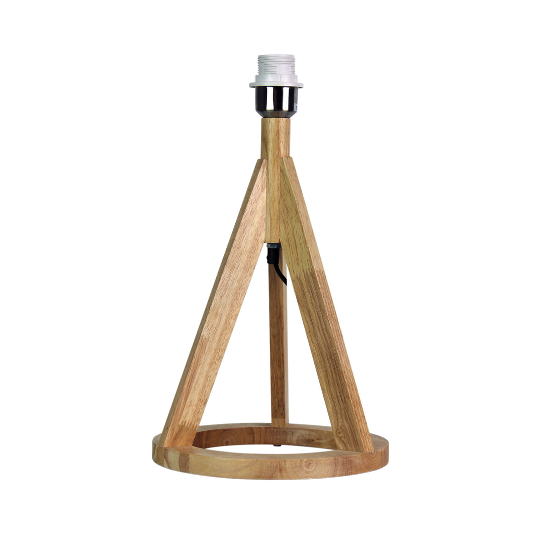 STABB Table Lamp Natural Timber Base E27