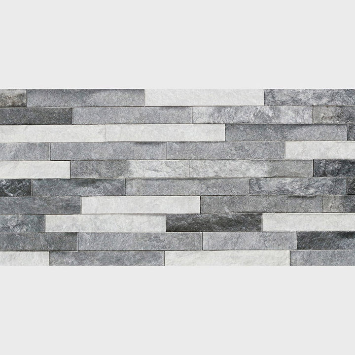 Stackstone Moonlight 300x600 Feature Tile with cool grey stacked stone texture, ideal for feature walls and accent areas – Pilbara Bathroom Warehouse Perth and regional Western Australia