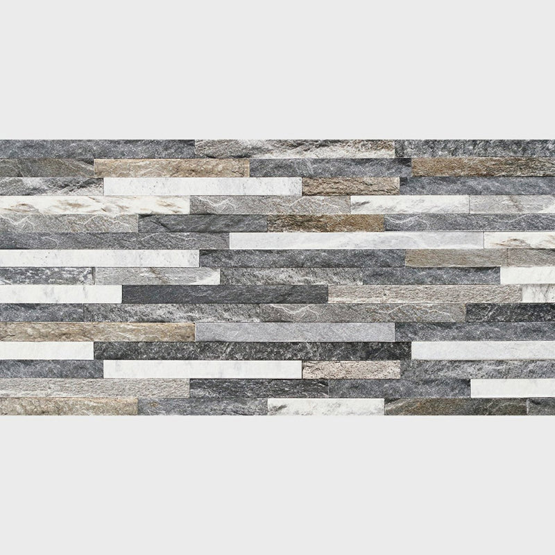 Stackstone Natural 300x600 Feature Tile with neutral earthy tones and stacked stone texture, ideal for feature walls and accent areas – Pilbara Bathroom Warehouse Perth and regional Western Australia