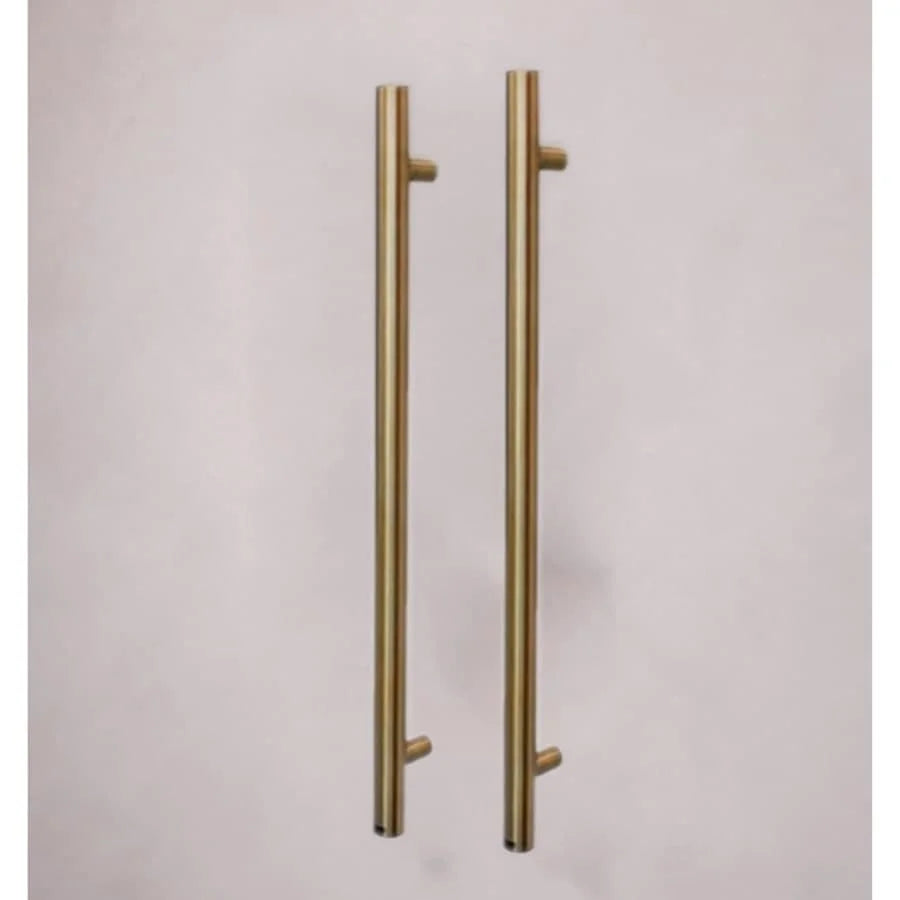 Sarento Heated Towel Rail 1000x50mm Brushed Gold Round