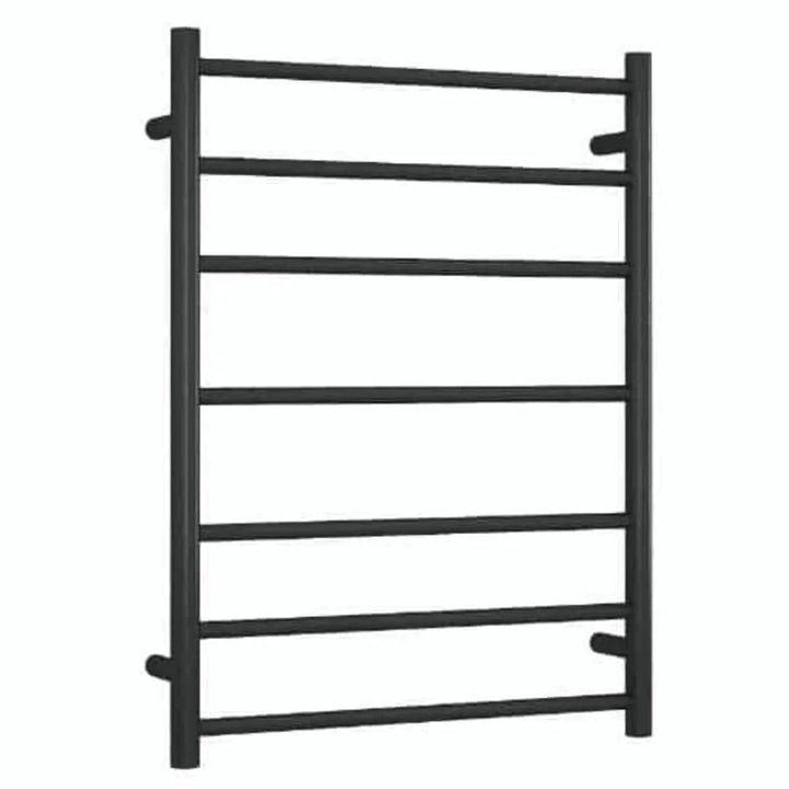 Sarento Heated Towel Rail 600x800mm Matte Black Round