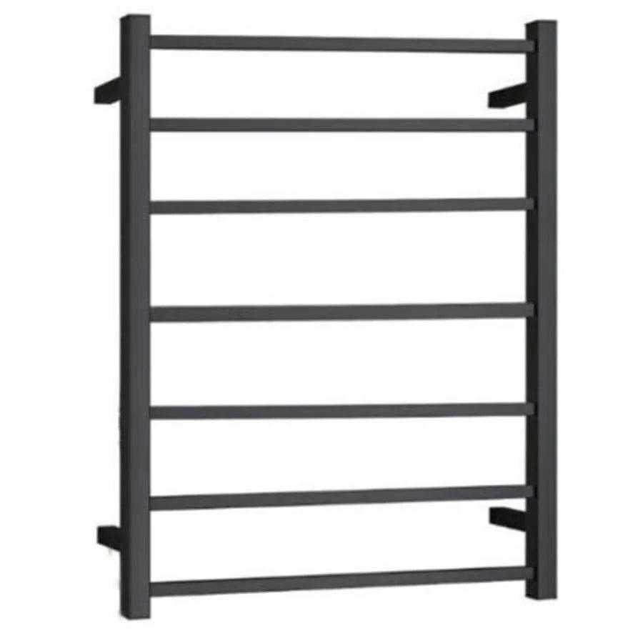 Sarento Heated Towel Rail 600x800mm Matte Black Square