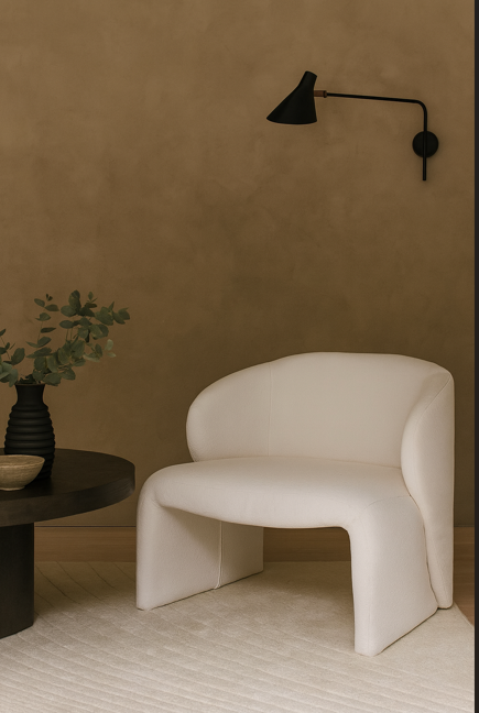 Belvedere Chair Antique White boucle