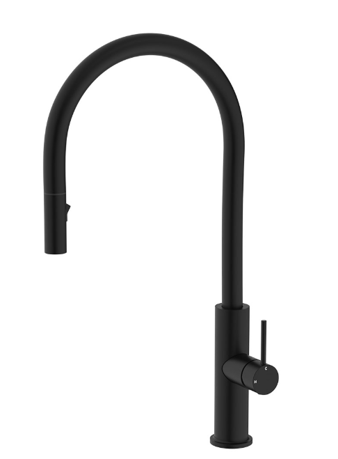 Kaya Pull Out Sink Mixer Matte Black Lead Free Sus304