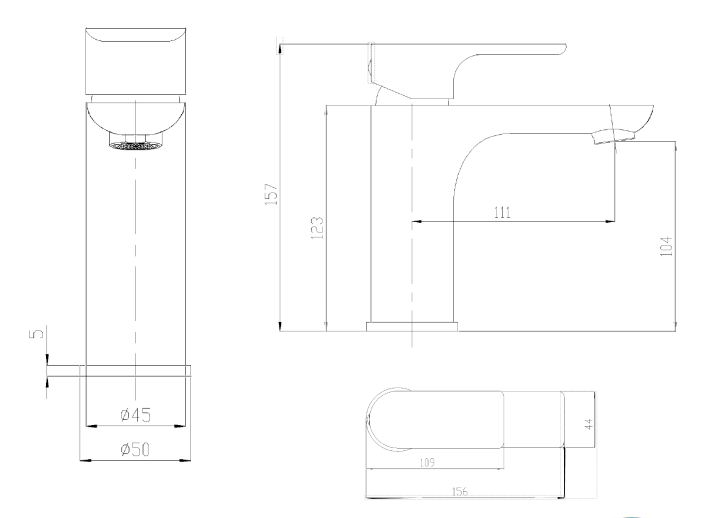 Sky Basin Mixer Gun Metal