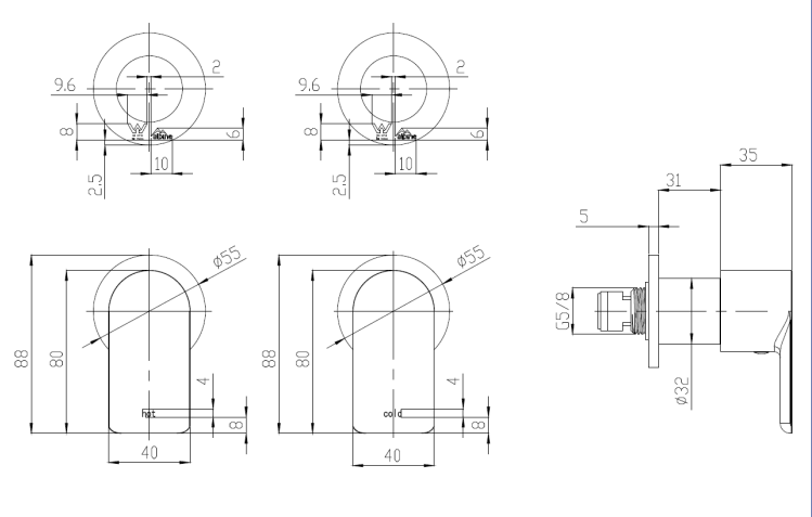 Sky Wall Assemblies Gun Metal