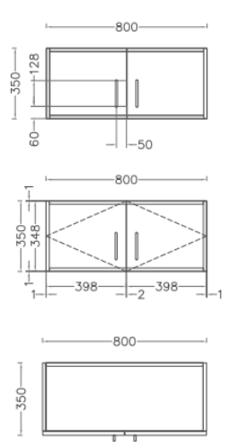 80cm Wall Unit Above Fridge