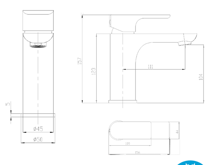 Sky Basin Mixer Brushed Nickel