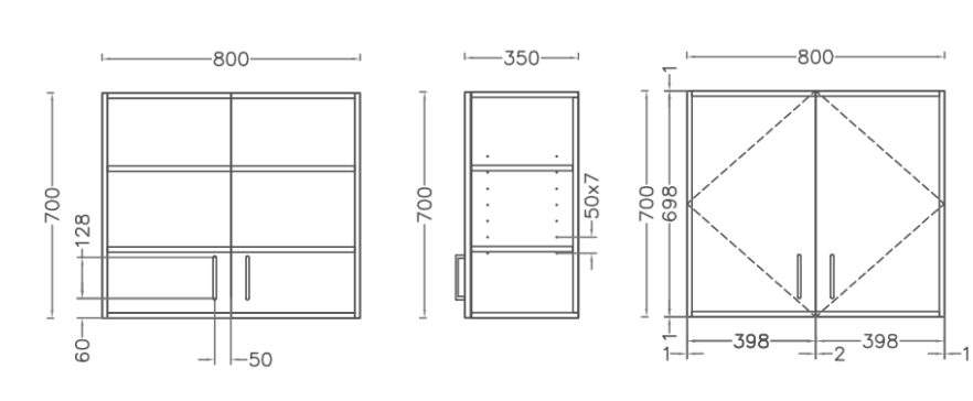 80cm Wall Unit