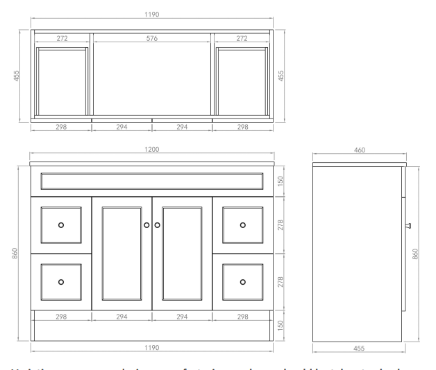 Joyce 120cm Shaker Door Cabinet Only
