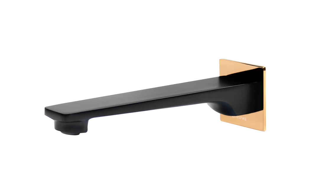 Zevio Matte Black & Rose Gold Bath Spout