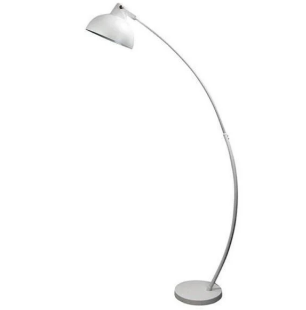Metal Arc Floor Lamp in Matt Black or Matt White