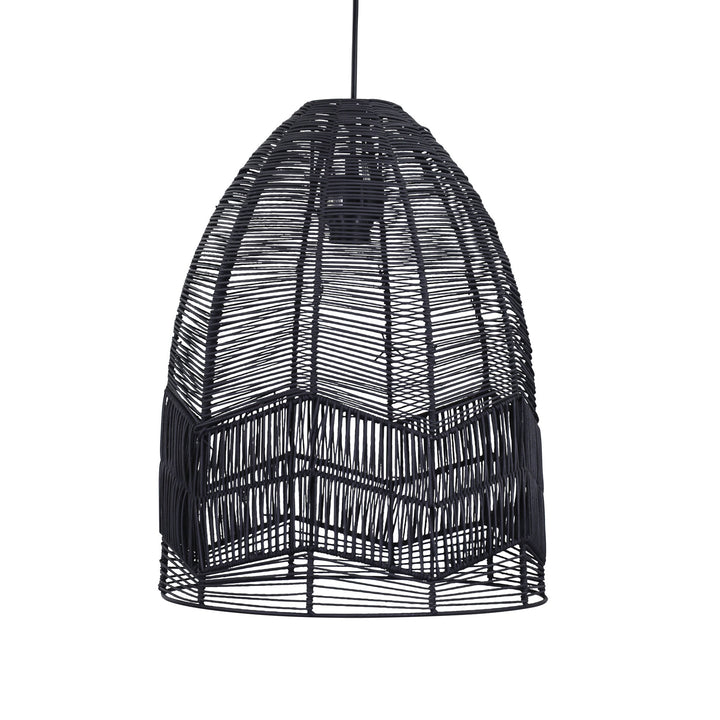 Serang 35 Black Rattan Pendant Shade – Coastal Style