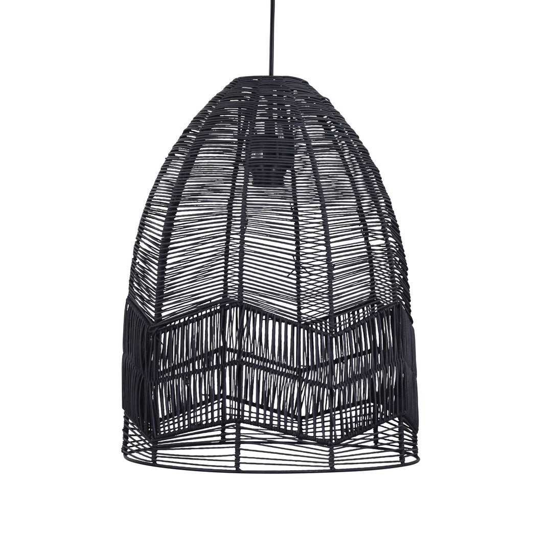 Serang 35 Black Rattan Pendant Shade – Coastal Style