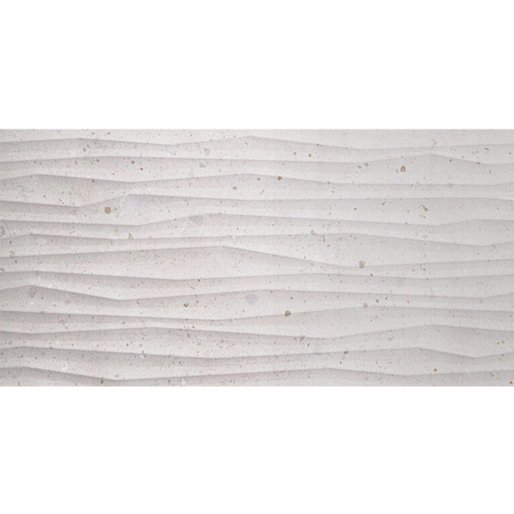 Serenity Granara Bone Feature Wave 300x600mm Wall Tile: Modern Texture for Elegant Interiors
