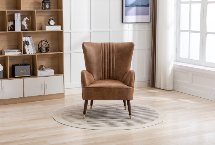 Sherlock Chair Tan faux leather