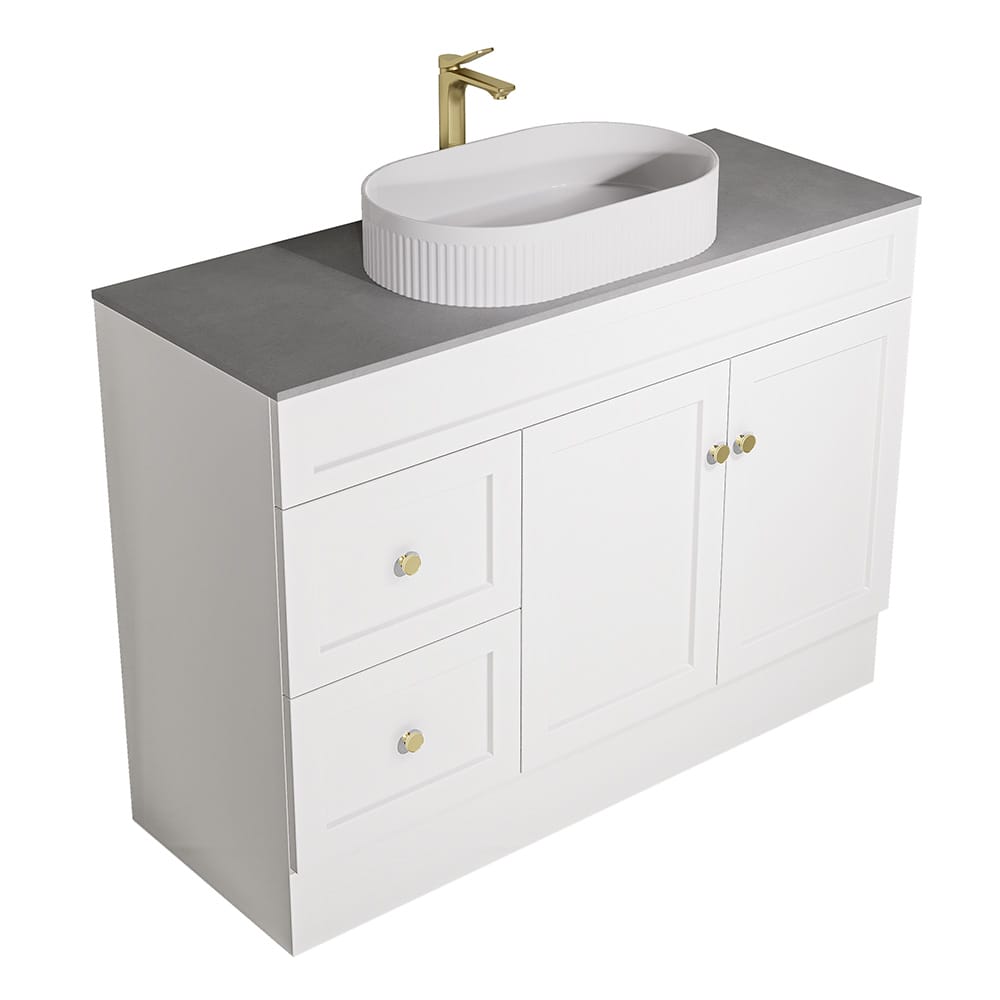 Sintered Stone Vanity Top 120cm Cement Grey